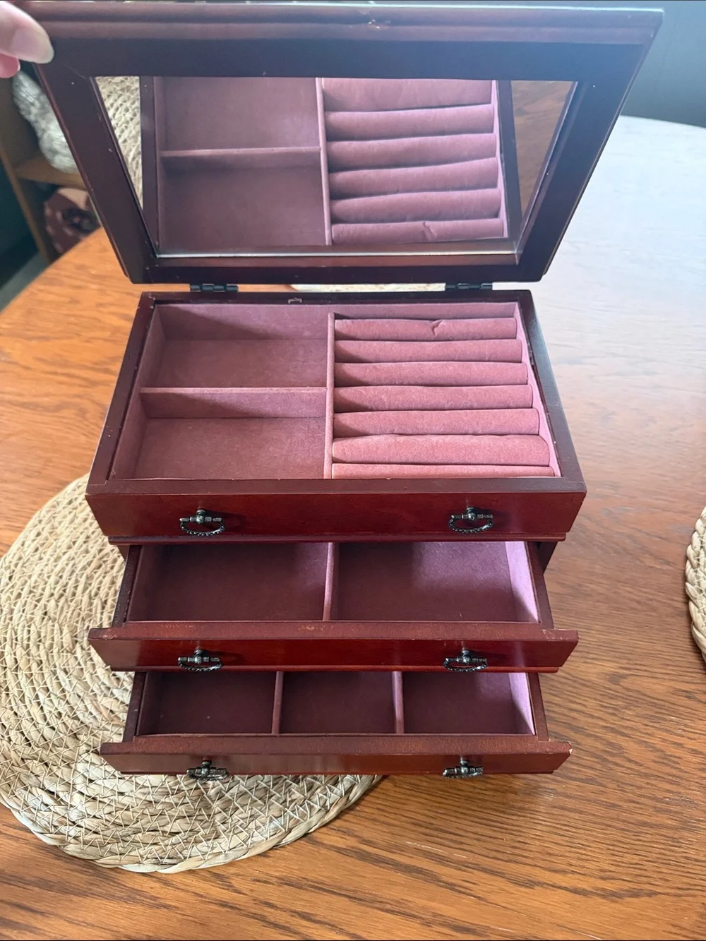 Croft & Barrow Cherrywood Jewelry Box